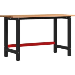 vidaXL Werkbank Hellbraun 140x60x81,5 cm Massivholz Eiche