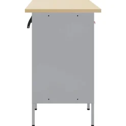 vidaXL Werkbank mit Schubladen 3 pcs Schwarz und Grau 150 x 55 x 85 cm