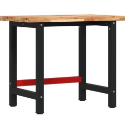 vidaXL Werkbank 100x60x83 cm Massivholz Akazie Rechteckig