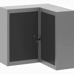 vidaXL Werkzeugschrank mit Regal Schwarz und Grau 55 x 55 x 55 cm
