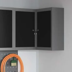 vidaXL Werkzeugschrank mit Regal Schwarz und Grau 55 x 55 x 55 cm