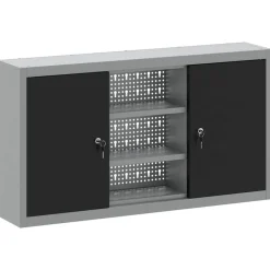 vidaXL Werkzeugschrank mit Regal Schwarz und Grau 50 x 20 x 55 cm