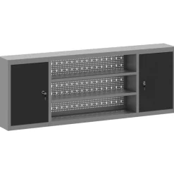 vidaXL Werkzeugschrank mit Regal Schwarz und Grau 50 x 20 x 55 cm