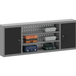 vidaXL Werkzeugschrank mit Regal Schwarz und Grau 50 x 20 x 55 cm