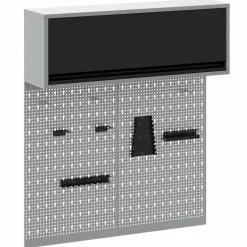 vidaXL Werkzeugschrank-Set 3 pcs Schwarz Pulverbeschichteter Stahl