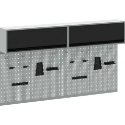 vidaXL Werkzeugschrank-Set 6 pcs Schwarz Pulverbeschichteter Stahl