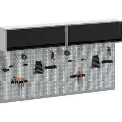 vidaXL Werkzeugschrank-Set 6 pcs Schwarz Pulverbeschichteter Stahl