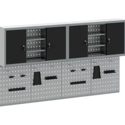 vidaXL Werkzeugschrank-Set 6 pcs Schwarz Pulverbeschichteter Stahl