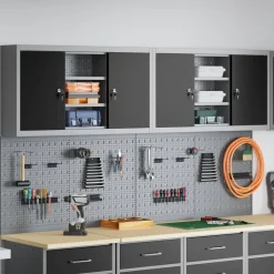 vidaXL Werkzeugschrank-Set 6 pcs Schwarz Pulverbeschichteter Stahl