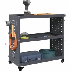 vidaXL Werkzeugwagen Anthrazit 75 x 35 x 73 cm Kaltgewalzter Stahl