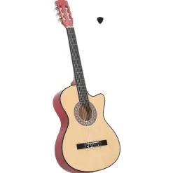 vidaXL Westerngitarre Akustisch Cutaway mit 6 Saiten 38" Lindenholz