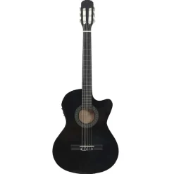 vidaXL Westerngitarre Cutaway mit Equalizer und 6 Saiten Schwarz