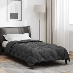 vidaXL Winterbettdecke Anthrazit 135 x 200 cm Mikrofaser