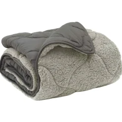 vidaXL Winterbettdecke Gepolstert Hellgrau 135 x 200 cm
