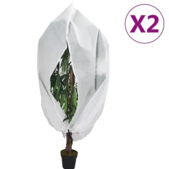 vidaXL Wintervlies mit Reißverschluss 2 Stk. 70 g/m² 1x1,55 m