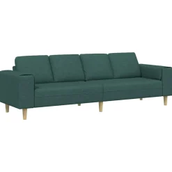 vidaXL Wohnzimmer Couch Dunkelgrün 250 x 77 x 76 cm Polyester