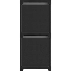 vidaXL Würfelregal mit 4 Boxen Schwarz 69x30x72,5 cm Stoff