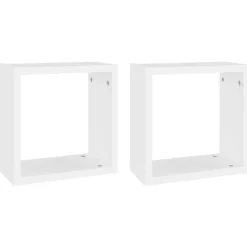 vidaXL Würfelregale 2 Stk. Weiß 30x15x30 cm