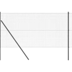 vidaXL Zaunpfosten Grau 50 x 1,2 m (19 x 19 mm Netz) Stahl und PVC