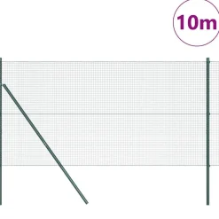 vidaXL Zaunpfosten Grün 10 x 1 m (19 x 19 mm Maschen) Stahl