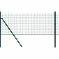 vidaXL Zaunpfosten Grün 25 x 0,8 m (19 x 19 mm Masche) Stahl und PVC