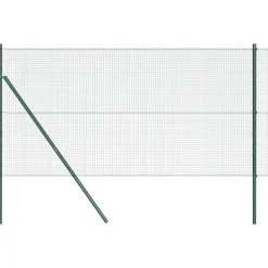 vidaXL Zaunpfosten Grün 10 x 1,2 m (19 x 19 mm Maschen) Stahl und PVC