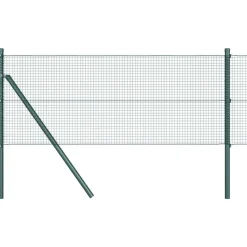 vidaXL Zaunpfosten Grün 10 x 0,8 m (16 x 16 mm Draht) Stahl und PVC