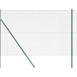 vidaXL Zaunpfosten Grün 50 x 1,5 m (12 x 12 mm Maschen) Stahl und PVC
