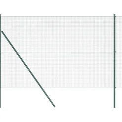vidaXL Zaunpfosten Grün 10 x 1,5 m (16 x 16 mm Gitter) Stahl und PVC