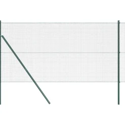 vidaXL Zaunpfosten Grün 25 x 1,2 m (19 x 19 mm Netz) Stahl und PVC