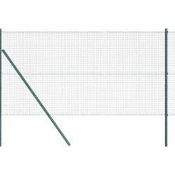 vidaXL Zaunpfosten Grün 50 x 1,4 m (25 x 25 mm Netz) Stahl und PVC