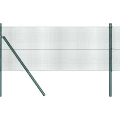 vidaXL Zaunpfosten Grün 100 x 0,4 m (12 x 12 mm Netz) Stahl und PVC