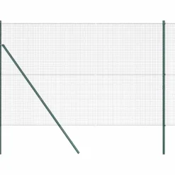 vidaXL Zaunpfosten Grün 25 x 1,6 m (25 x 25 mm Gitter) Stahl und PVC