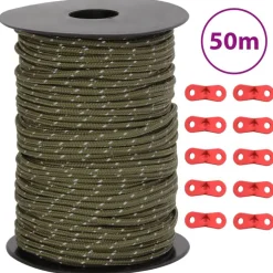 vidaXL Zeltleine Reflektierend mit Seilspannern 50 m 3 mm