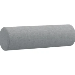 vidaXL Zierkissen 2 Stk. Hellgrau Ø15x50 cm Stoff