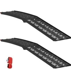 vidaXL Zusammenklappbare Motorradrampe 340 kg pro Rampe 2 pcs Schwarz