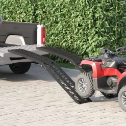 vidaXL Zusammenklappbare Motorradrampe 340 kg pro Rampe 2 pcs Schwarz