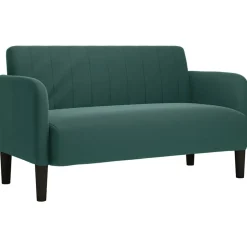 vidaXL Zweisitzer-Sofa Dunkelgrün 109 cm Samt