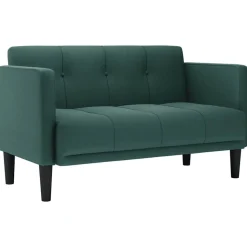 vidaXL Zweisitzer-Sofa Dunkelgrün 111 cm Stoff