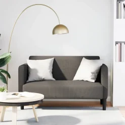 vidaXL Zweisitzer-Sofa Hellgrau 109 cm Cordstoff