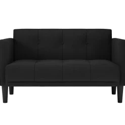 vidaXL Zweisitzer-Sofa Schwarz 111 cm Stoff