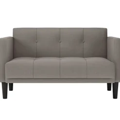 vidaXL Zweisitzer-Sofa Taupe 111 cm Stoff