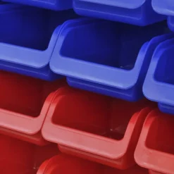 Werkstattboxen für die Wand Blau und Rot (2 Aufbewahrungseinheiten)
