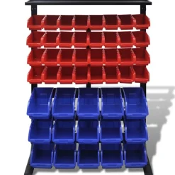 Werkstattboxen mit Ständer Blau & Rot