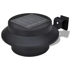 6x Außenlampe Sonnenlichtset Zaunlicht Schwarz